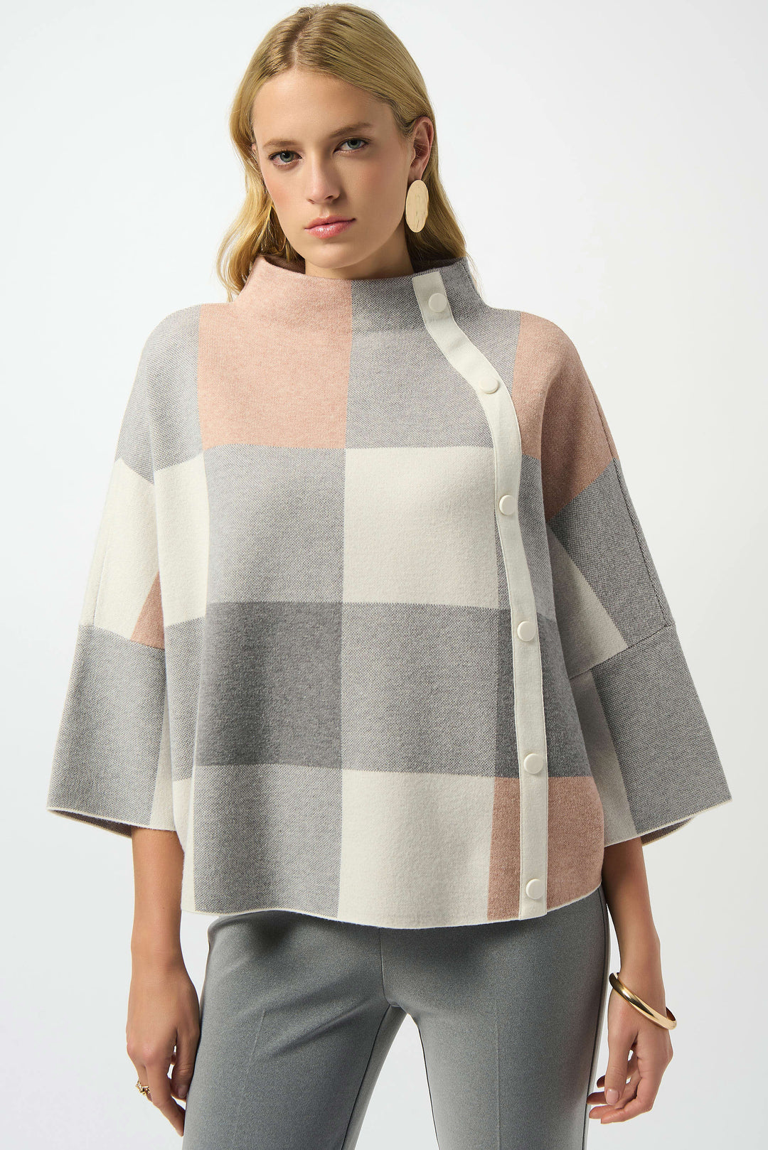 Joseph Ribkoff Pink/Grey Sweater