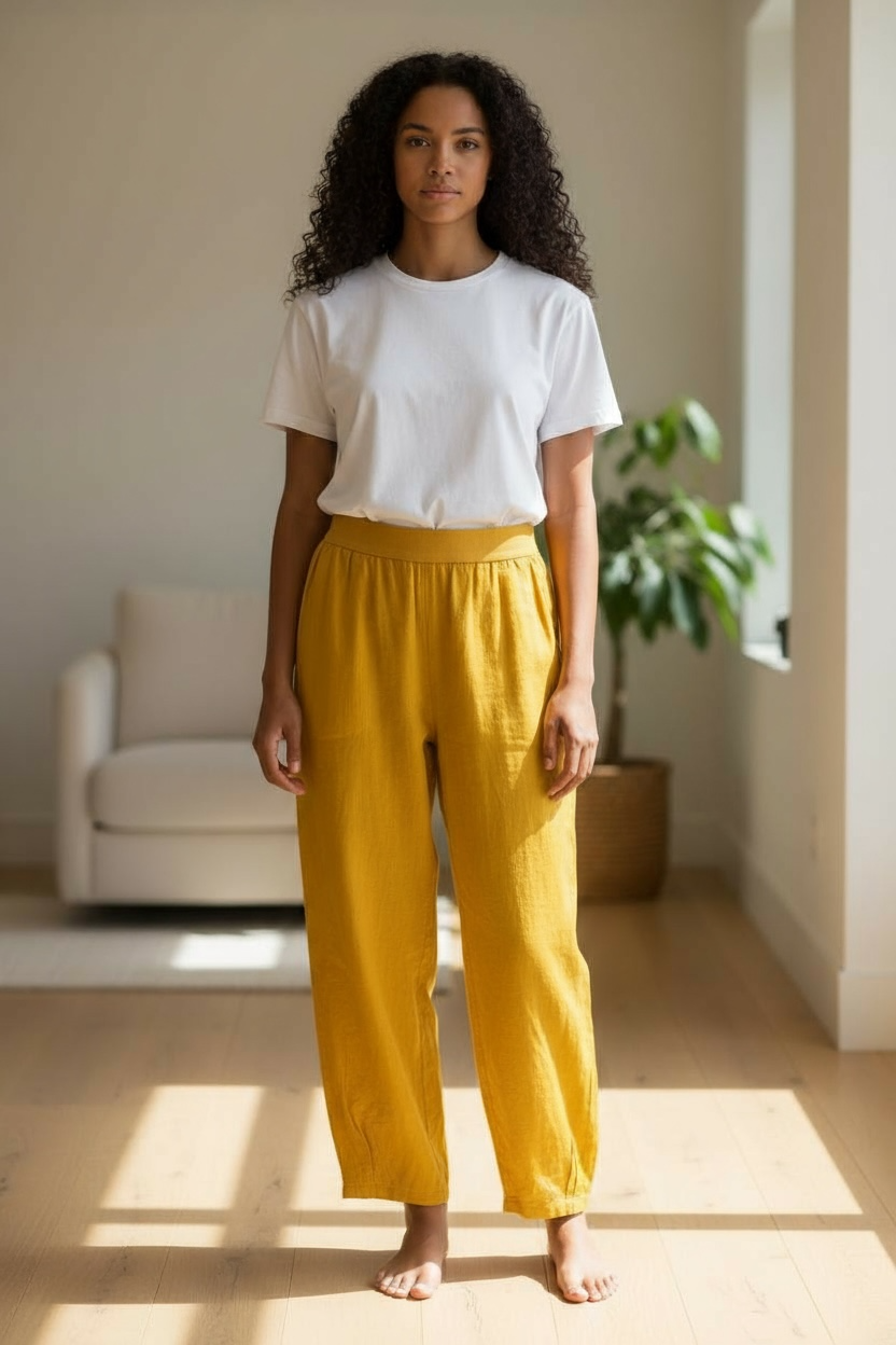 Yellow Linen Pants