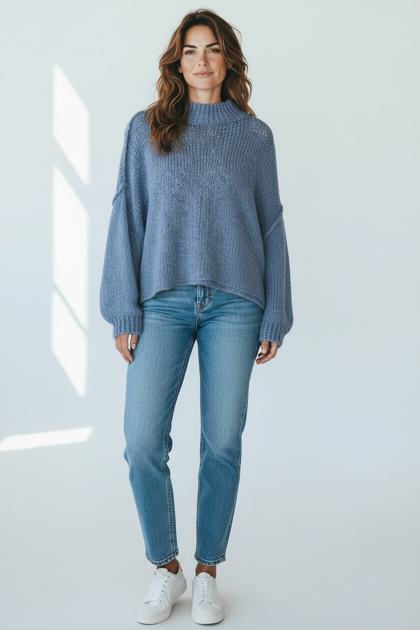 Italian Oversized Sweater - Blue