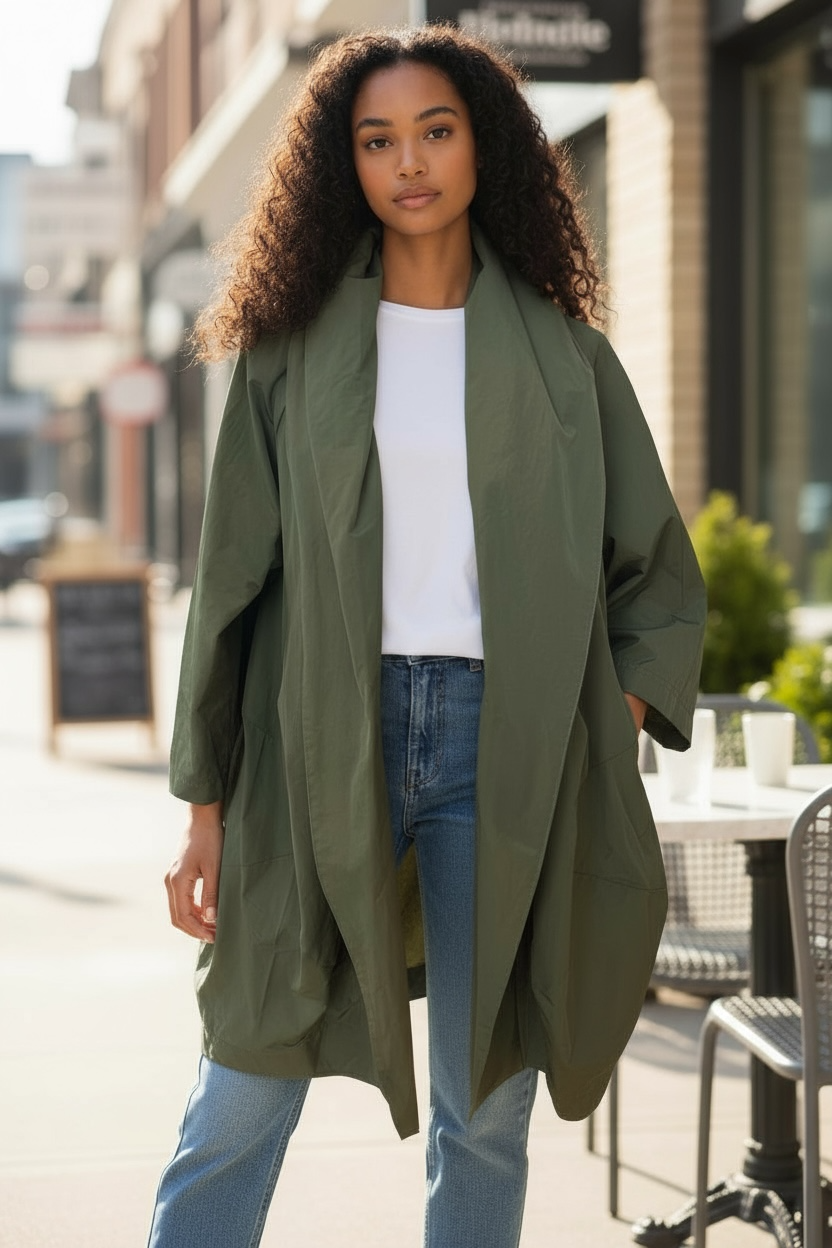 Italian Olive Overcoat