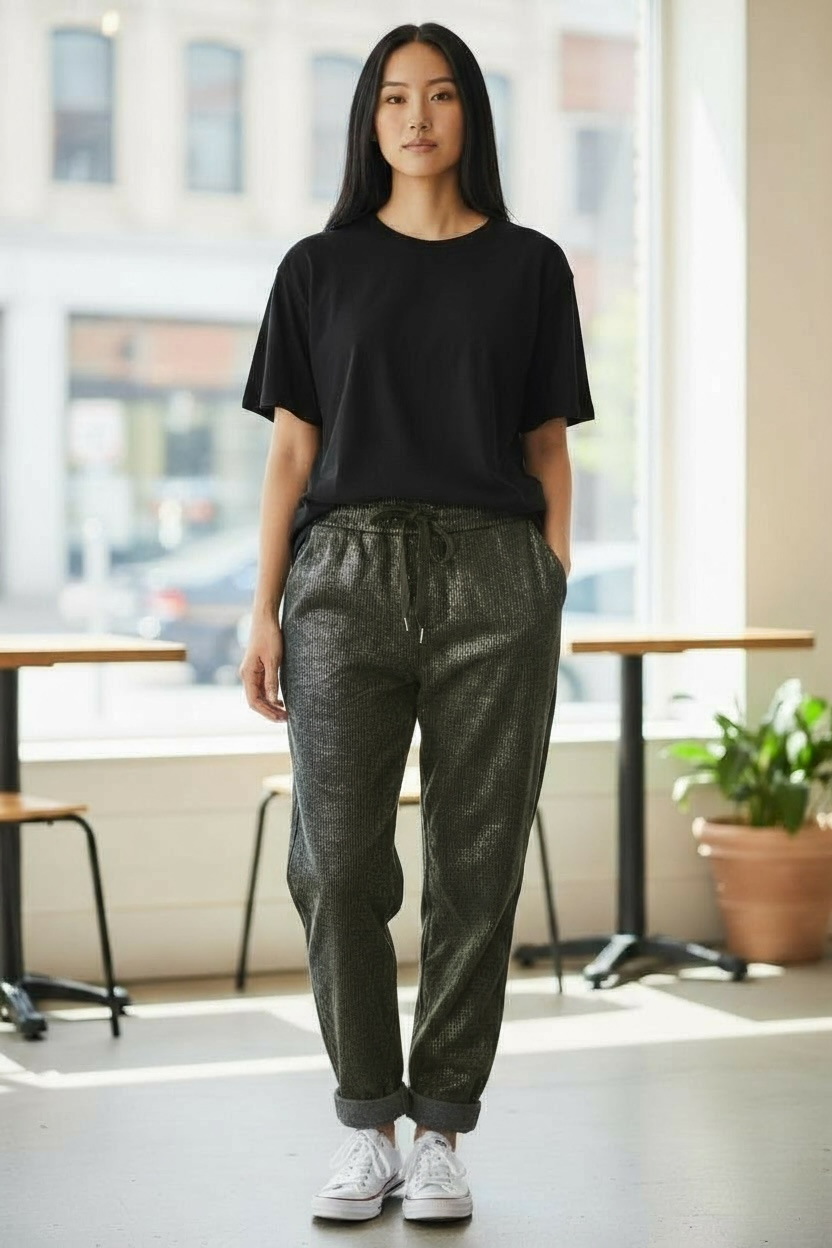 Italian Olive Green Cord Pant