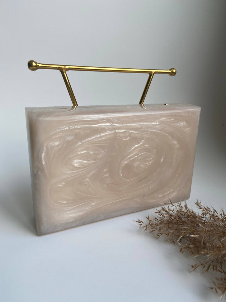 RITA Pearl Resin Clutch Bag