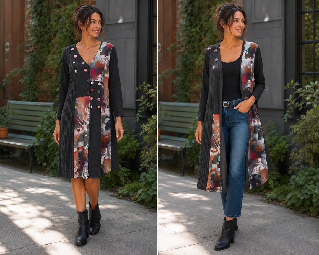 Abstract Art Convertible Dress & Duster - by Parsley & Sage