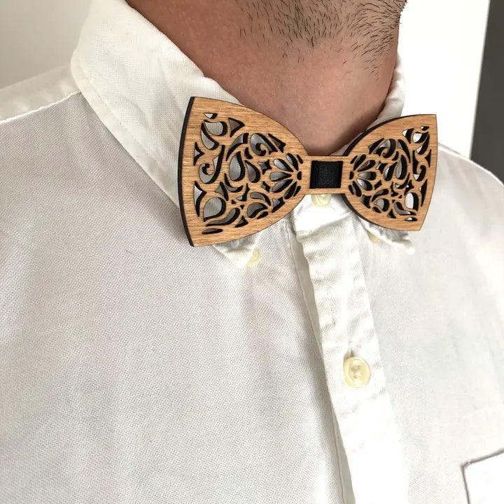 Wooden Adjustable Bow Tie - 2 Styles