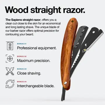 Sapiens Straight Razor Set - 2 Styles