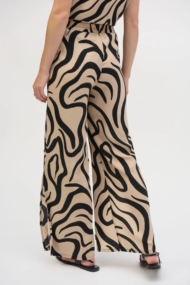 Abstract Print Wide Leg Pant