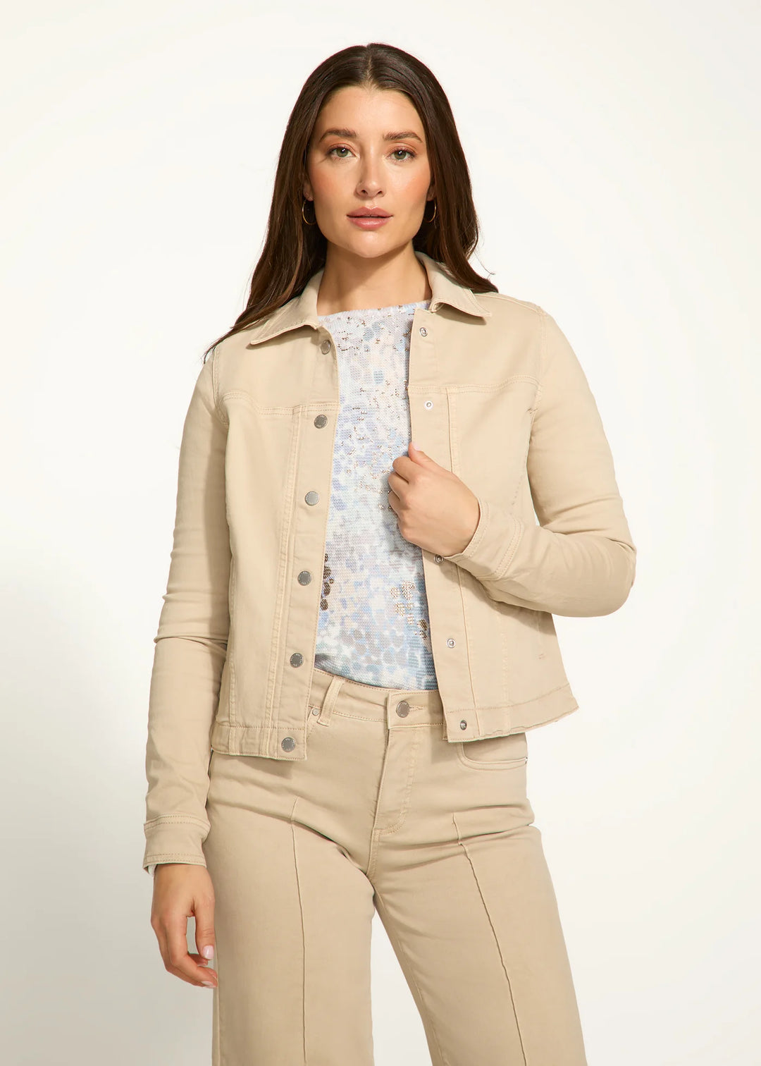 French Dressing Cream Cotton Jean Jacket