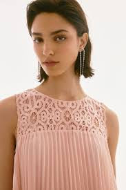 Joseph Ribkoff Pink Pleated Dress