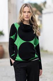 Green/Black Cotton Sweater