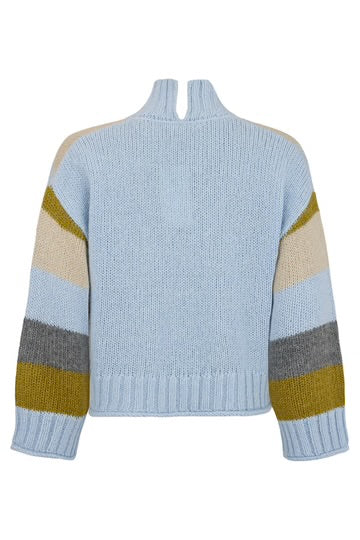 Powder Blue Blocks Cardigan