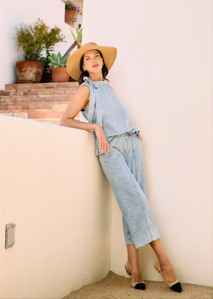 Powder Wash Denim Top - by French Dressing
