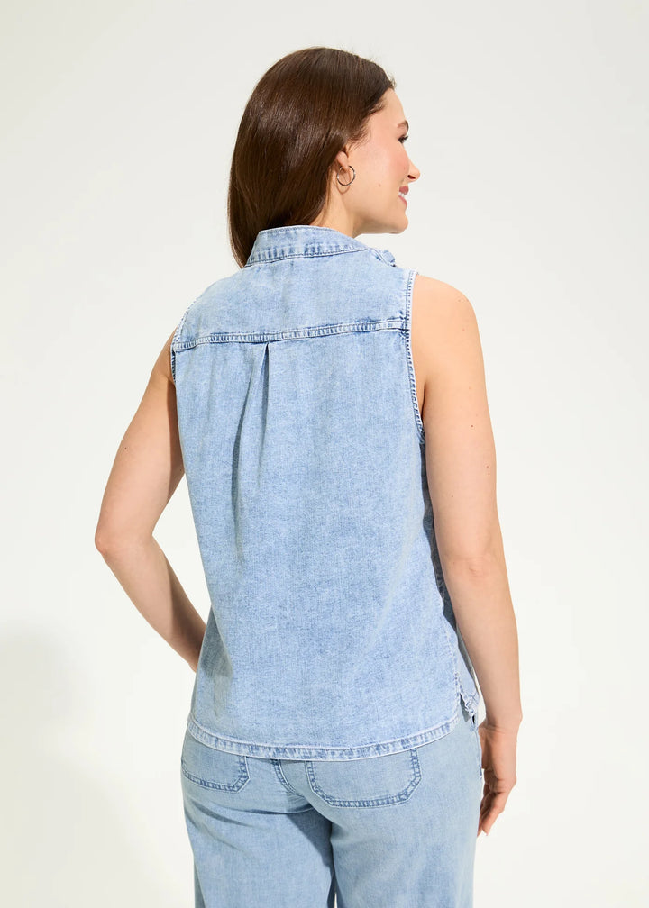 Powder Wash Denim Top - by French Dressing
