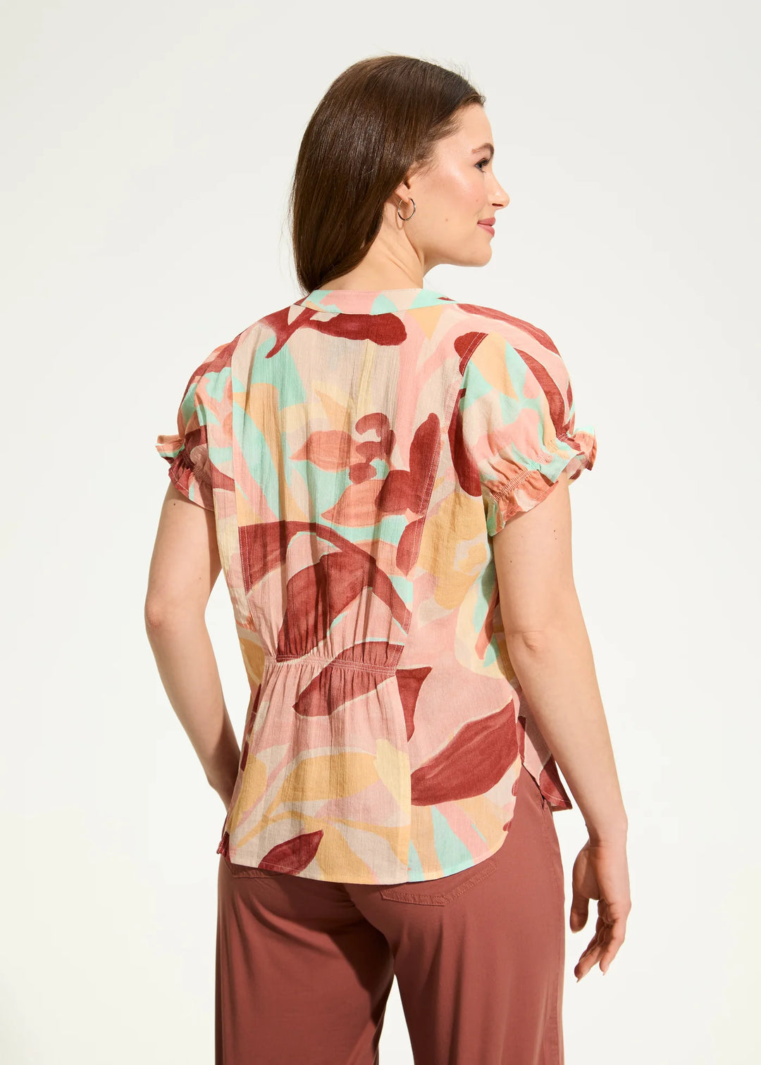 Cotton Crinkle Floral Top - by French Dressing