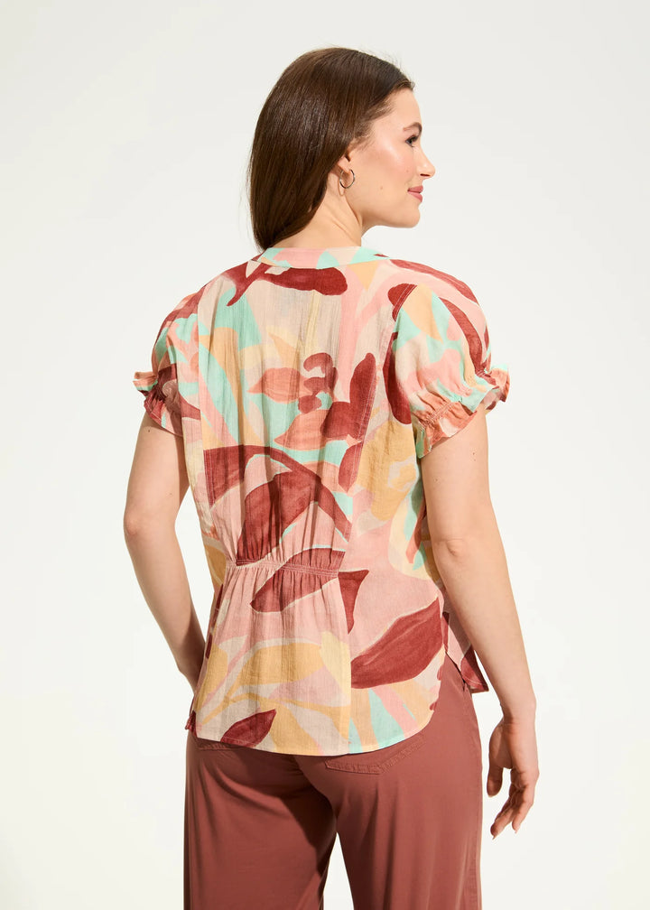 Cotton Crinkle Floral Top - by French Dressing