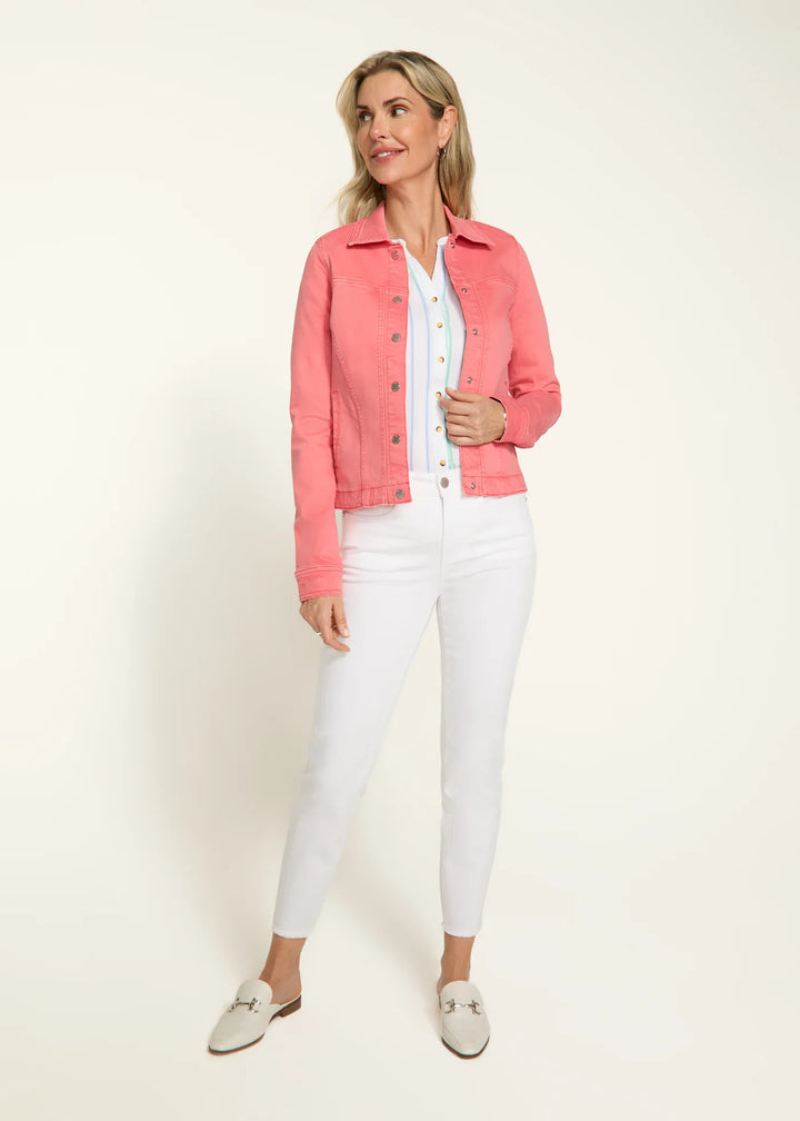 Coral Twill Jean Jacket - by French Dressing