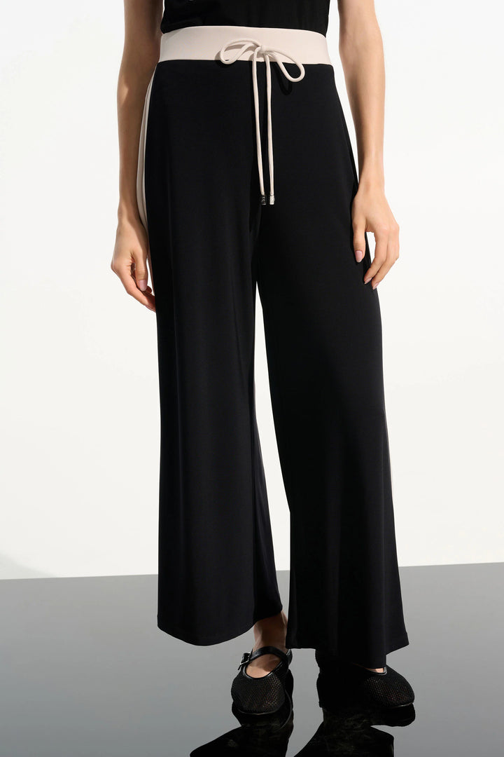 Pantalon large noir et crème - par Joseph Ribkoff