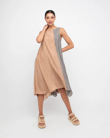 Taupe/Caramel Reversible Dress - by Ozai N Ku