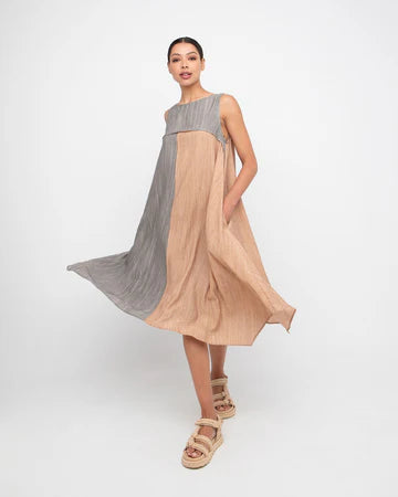 Taupe/Caramel Reversible Dress - by Ozai N Ku