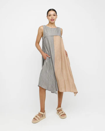Taupe/Caramel Reversible Dress - by Ozai N Ku