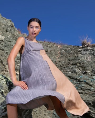 Taupe/Caramel Reversible Dress - by Ozai N Ku