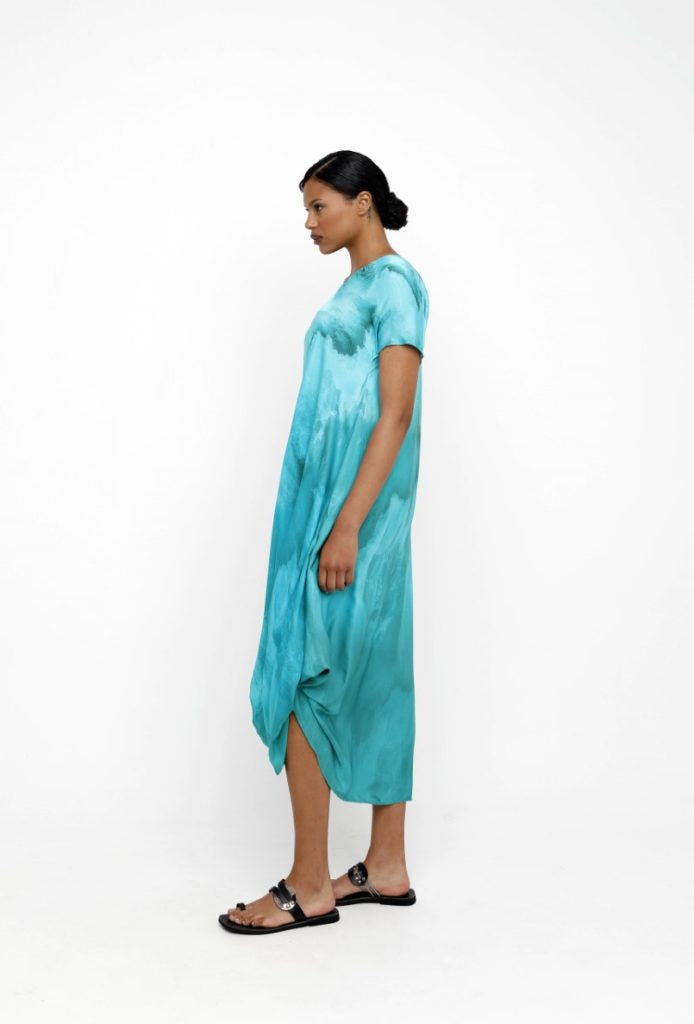Seafoam Satiny Dress - by Ozai N Ku