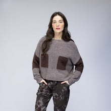 Short Brown Pocket Sweater - by Elissia