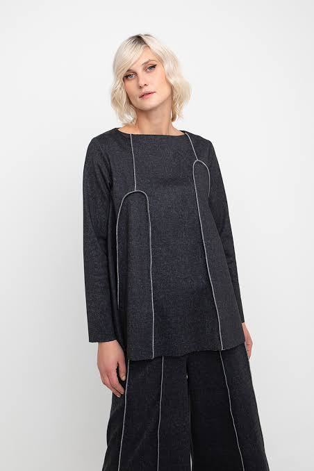 Charcoal Grey Top - by Ozai N Ku