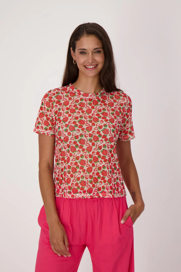 Strawberry Semi-sheer Top