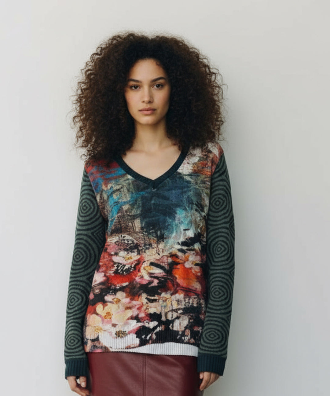 Orientique Green Cotton Sweater