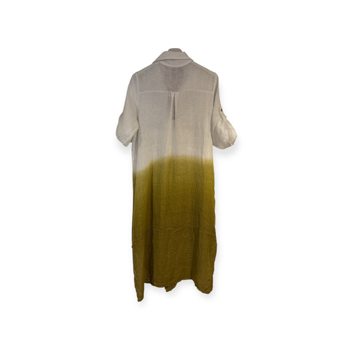 Ombré Linen Shirt Dress