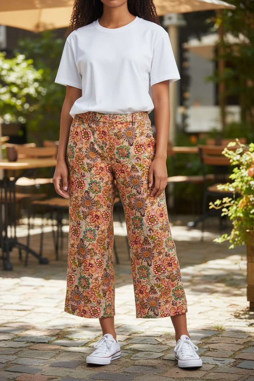 Floral Linen Pant