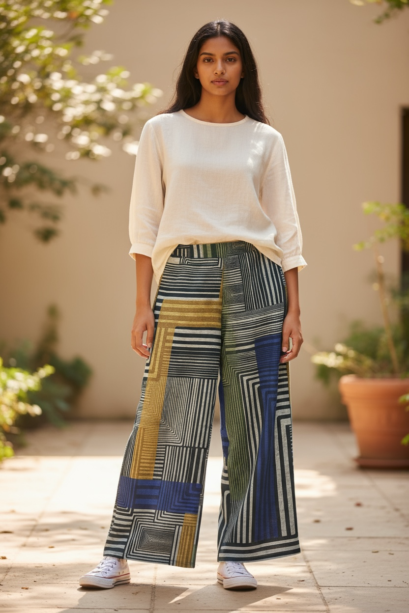 Kozan Geometric Green/Purple Pant