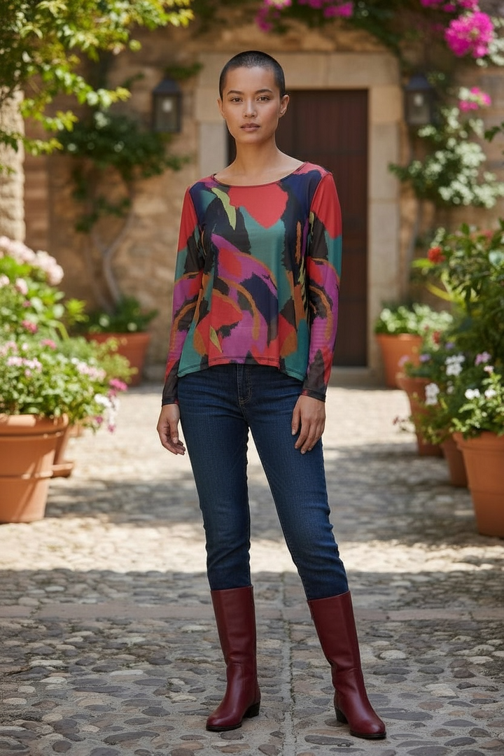 Kozan Multi-Colour Sheer Top