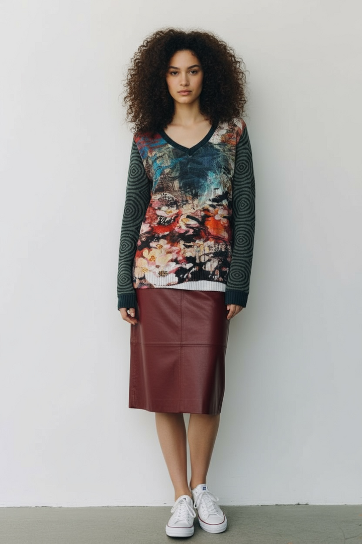Orientique Green Cotton Sweater
