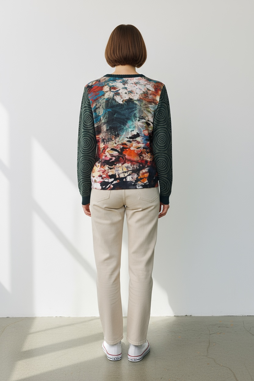 Orientique Green Cotton Sweater