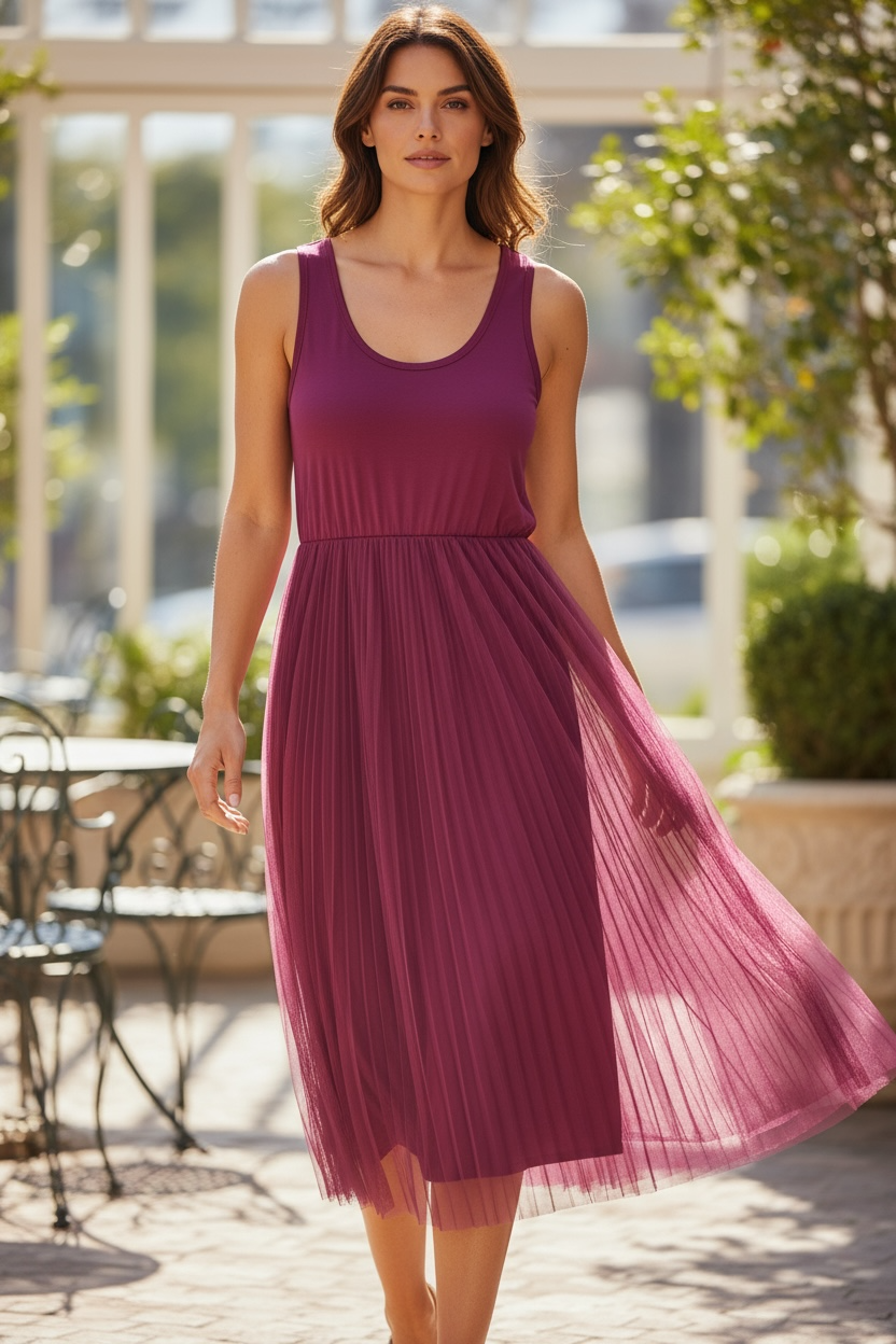 Me & Gee Raspberry Dress/Sweater Set