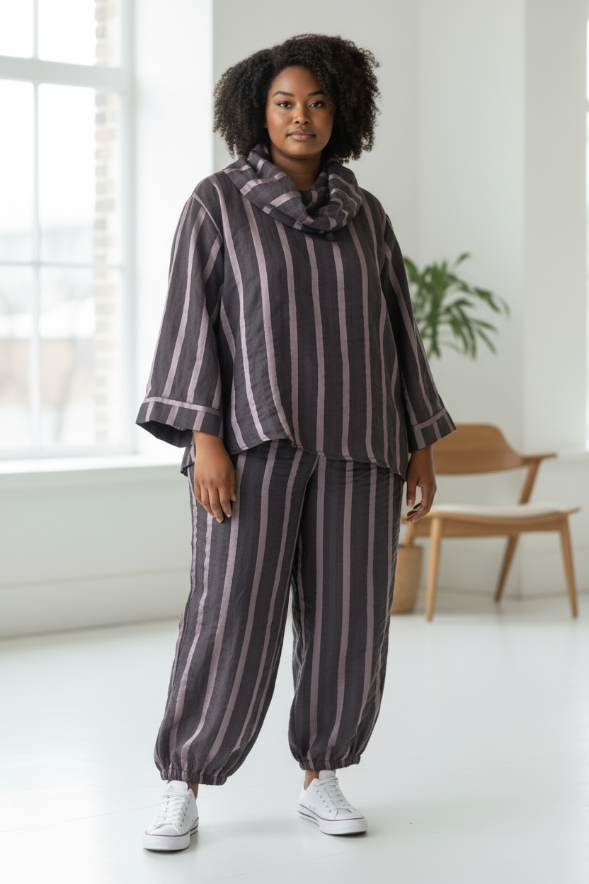 Ozai N Ku Pink Stripe Pant