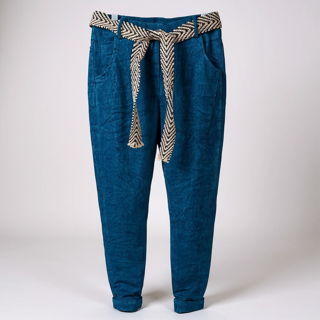 Eternelle Turquoise Crinkle Pant