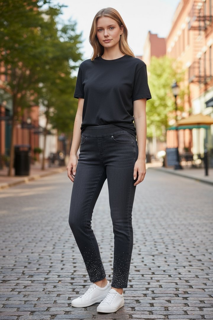 GG Jeans Faded Black Bling Jeans