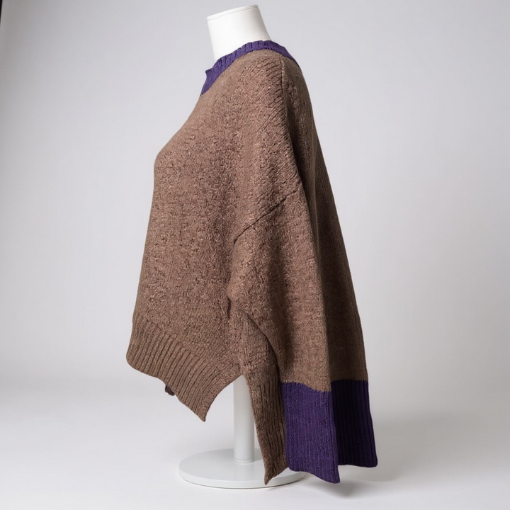 Elissia Mocha/Purple Italian Sweater