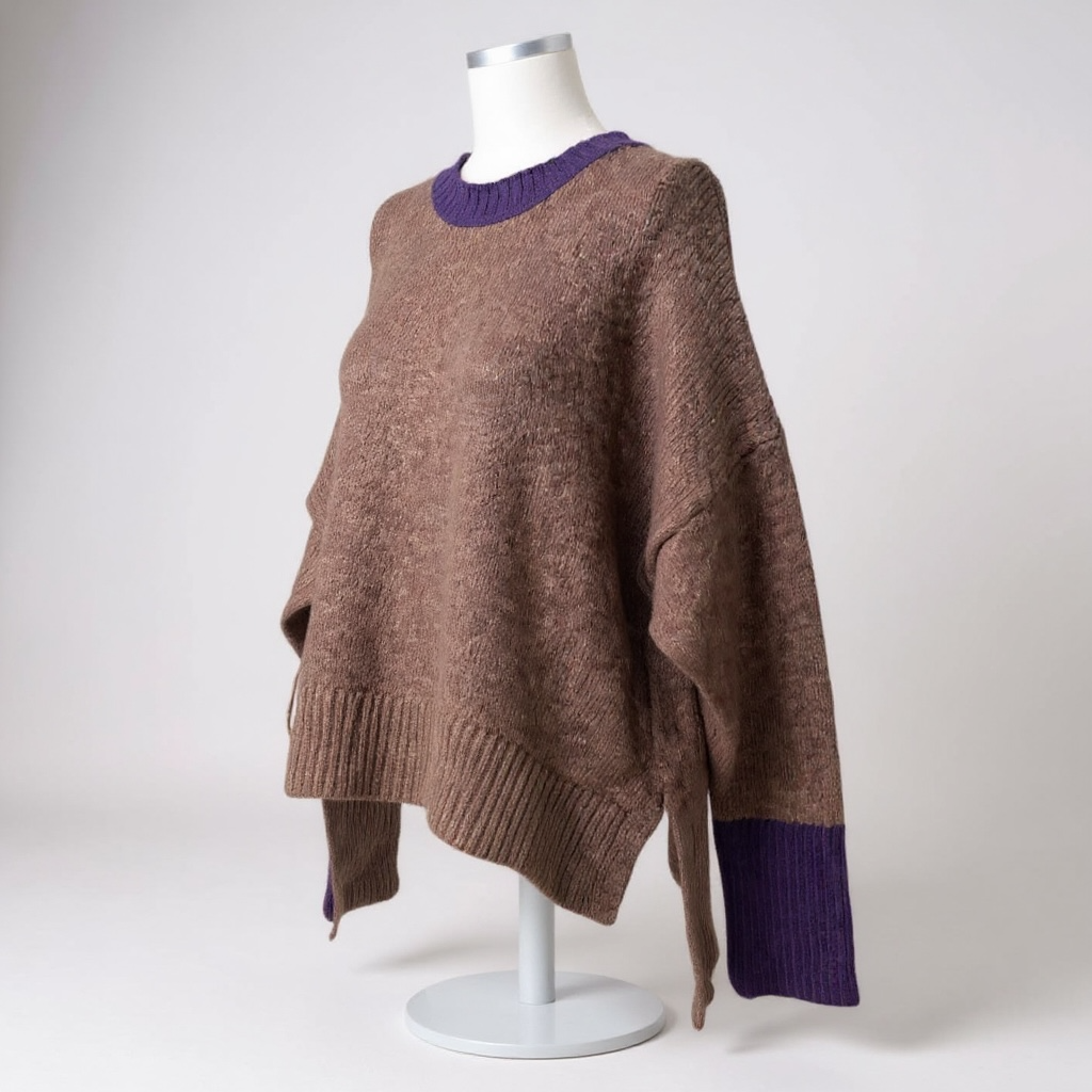 Elissia Mocha/Purple Italian Sweater