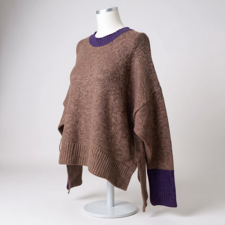 Elissia Mocha/Purple Italian Sweater