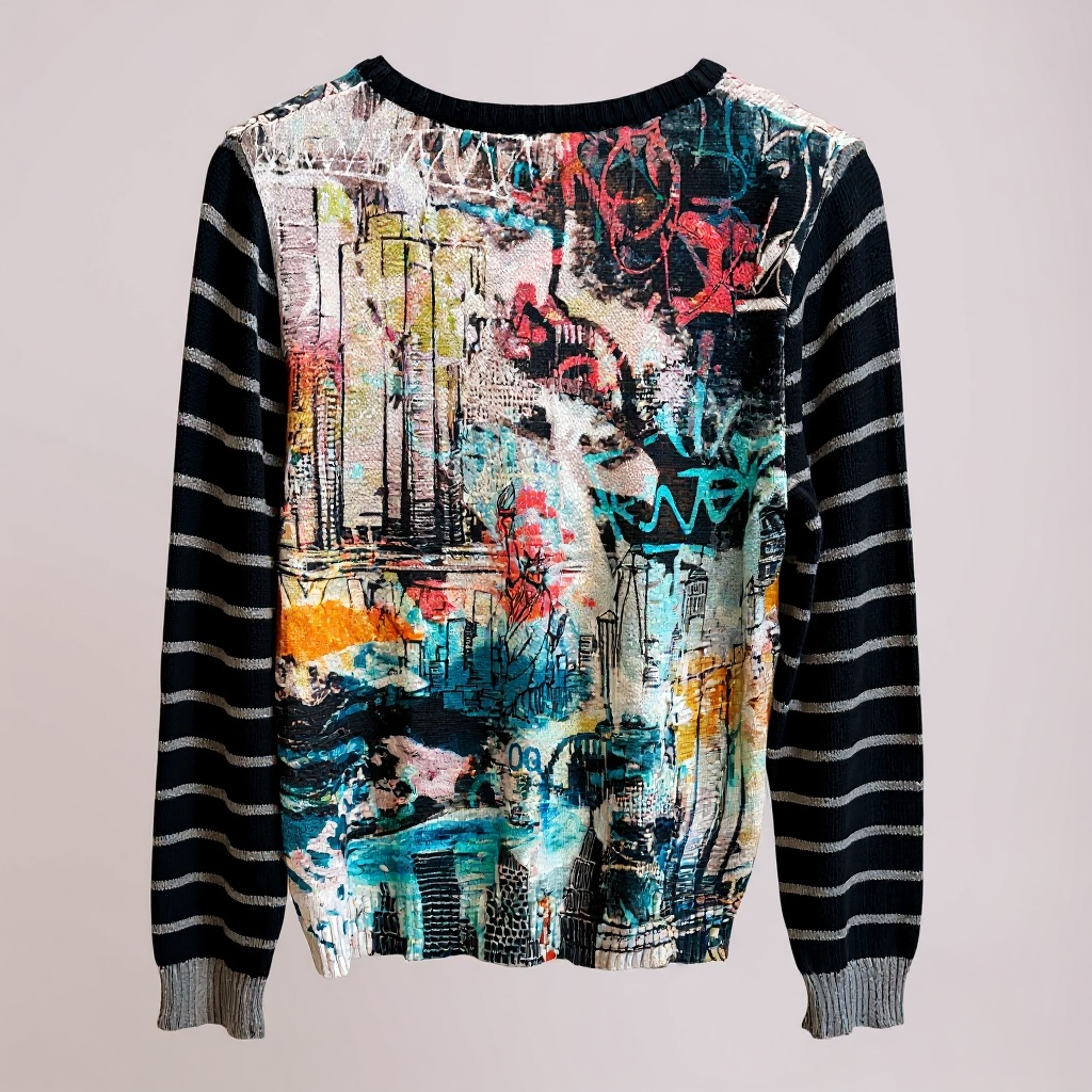 Orientique Teal Cotton Sweater