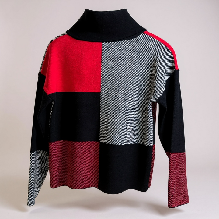 Red/Black Cotton Sweater