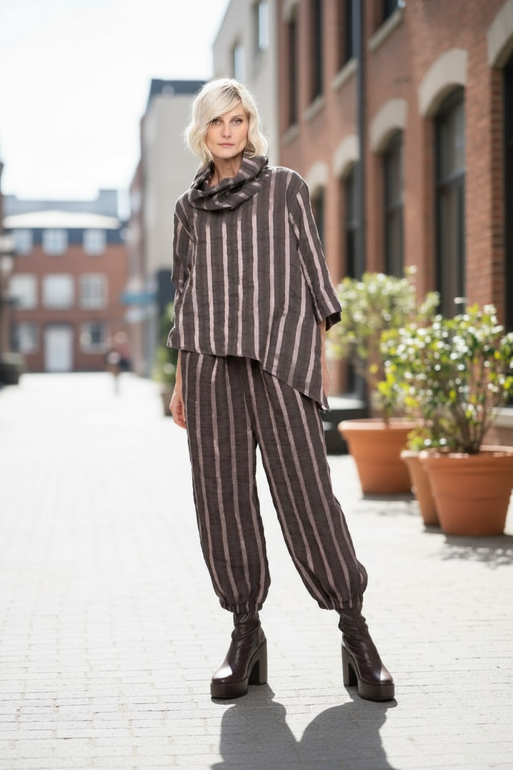 Ozai N Ku Pink Stripe Pant