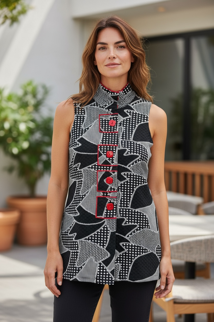 Minkas Black/White  Vest