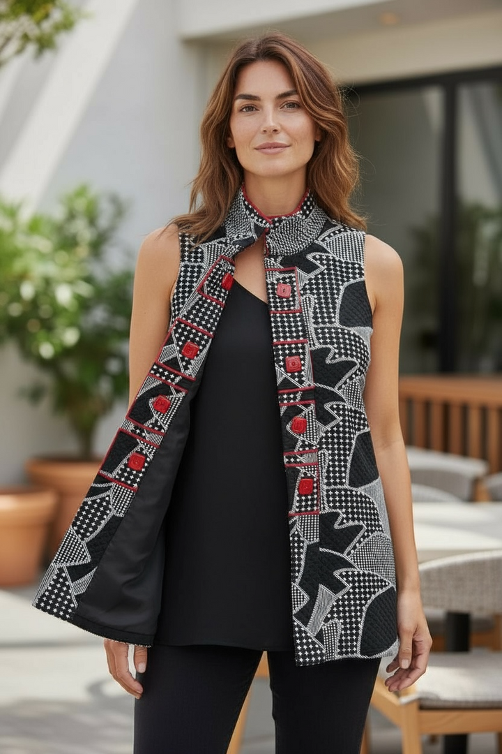 Minkas Black/White  Vest