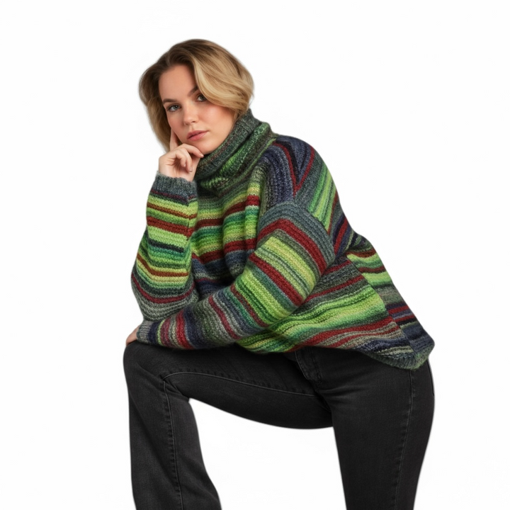 Skovhuus Green Striped Sweater