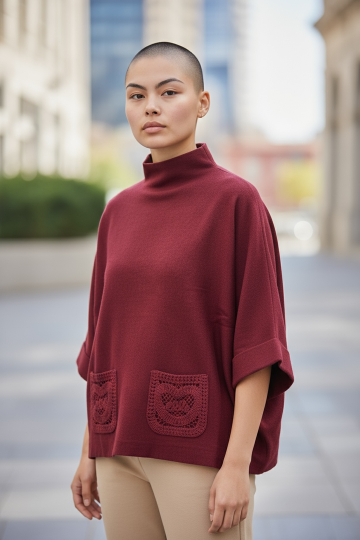 Eternelle Burgundy Sweater