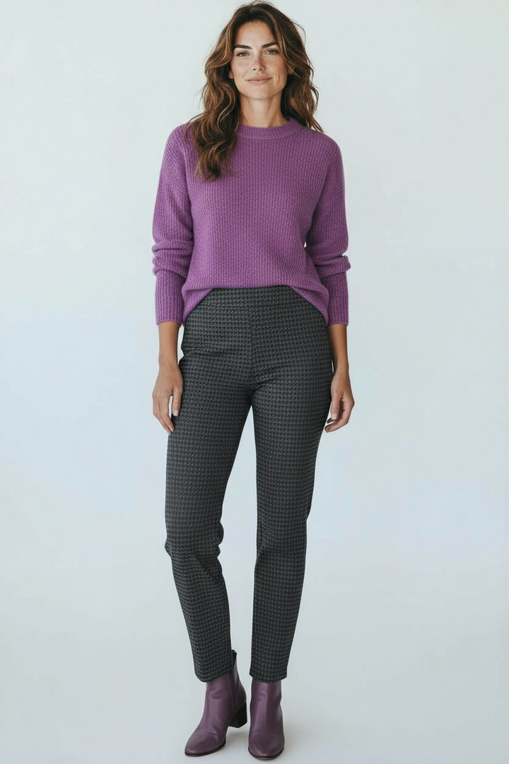 UP! Grey/Black Houndstooth Pant